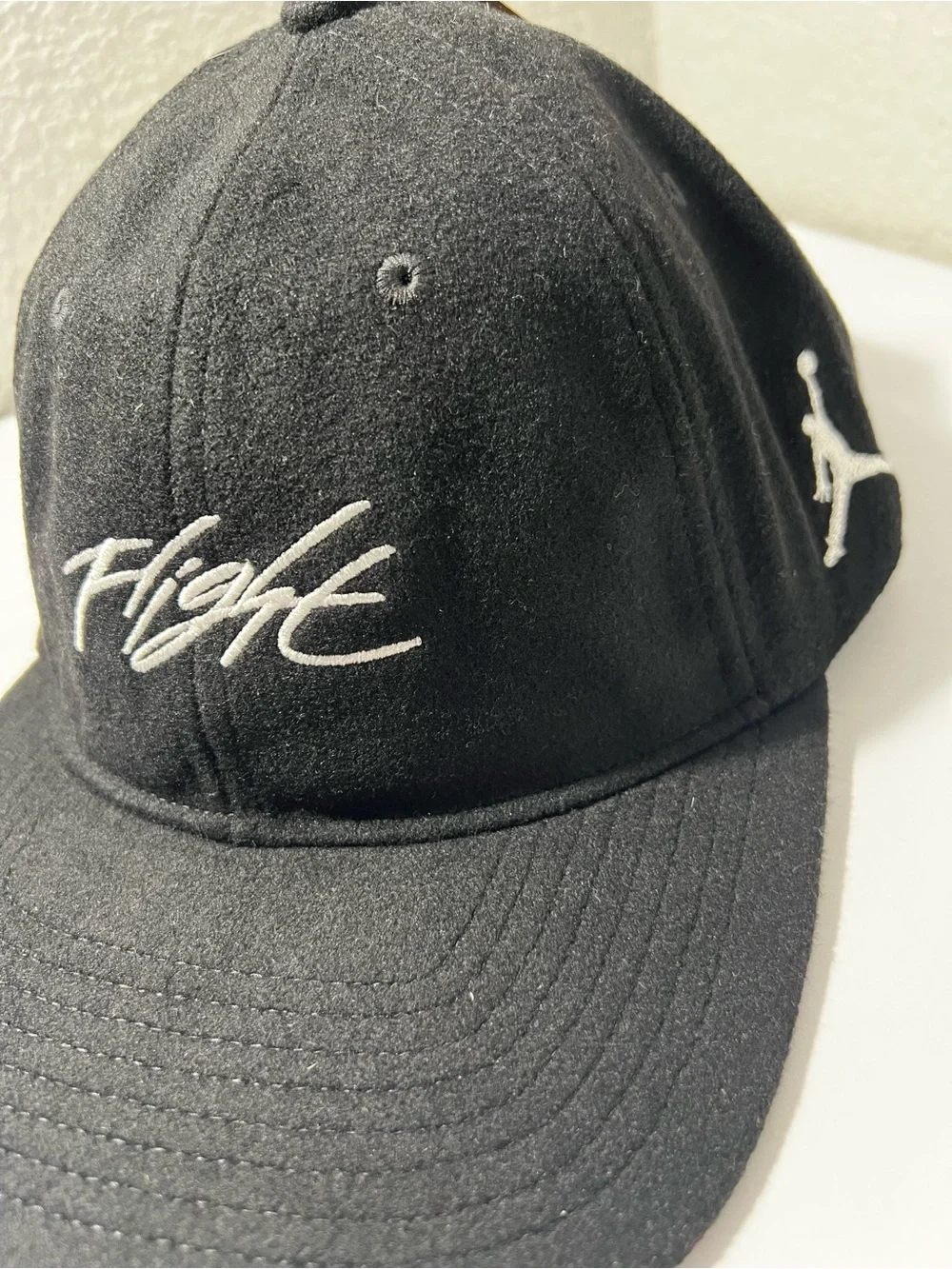 Jordan Flight Club Cap Black unstructured Adjustable Hat Jumpman unisex M/L NWT